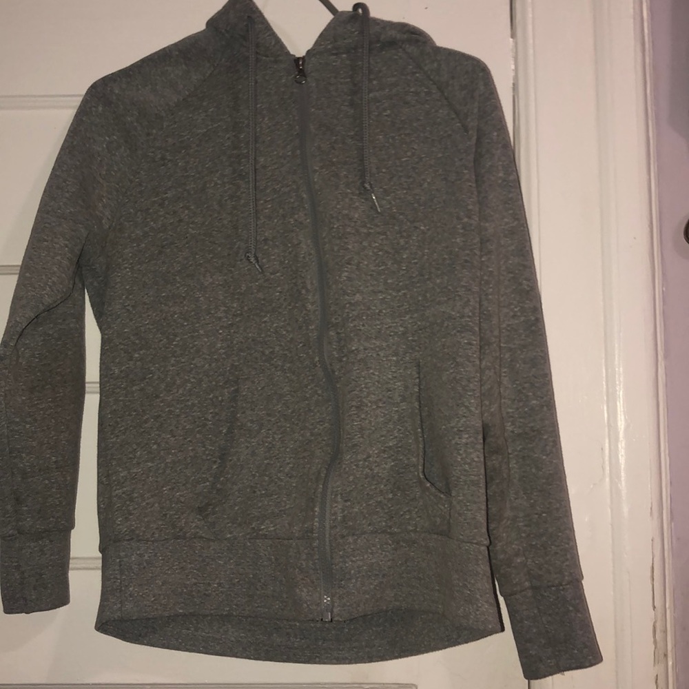 a gray sweater for a nice walk